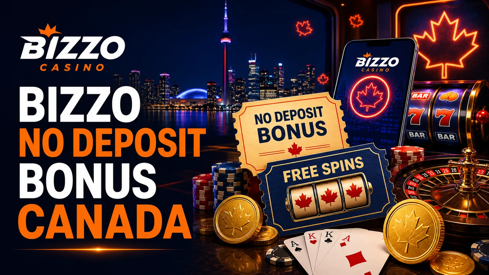 Bizzo No Deposit Bonus Canada content banner